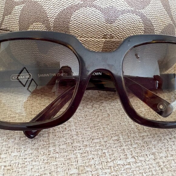 COACH Samantha Tortoise Brown Studded Sunglasses - Picture 4 of 4